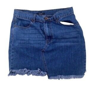 Forever 21  Skirt Women's Size 29 Mini Light Blue Denim Distressed Jean